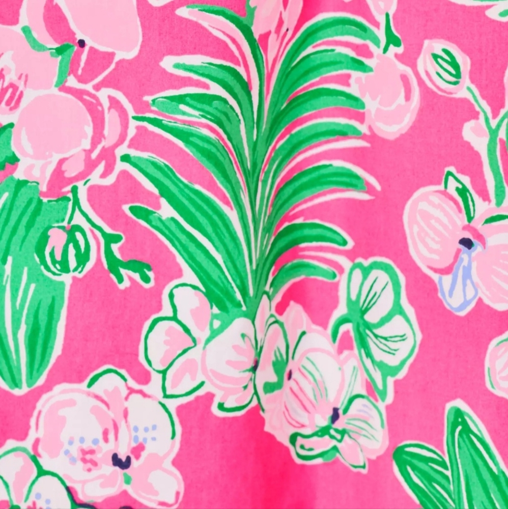 Lilly Pulitzer  Amrita Cotton Midi Shirtdress Roxie Pink Worth A Look - Picture 6 of 10
